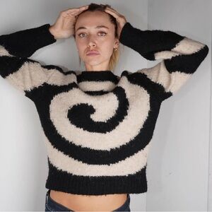 Paloma Wool Twister Swirl Intarsia Knit Sweater